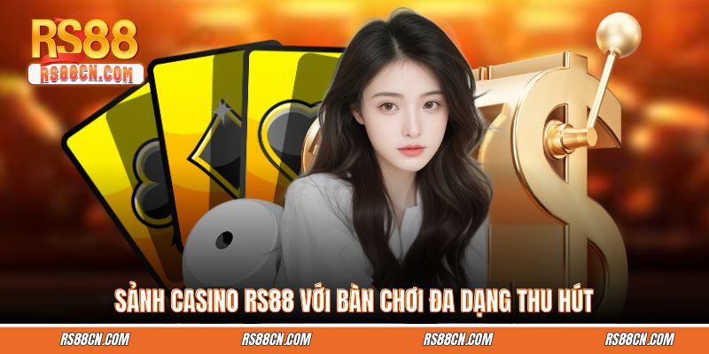 Sảnh casino RS88 với bàn chơi đa dạng thu hút